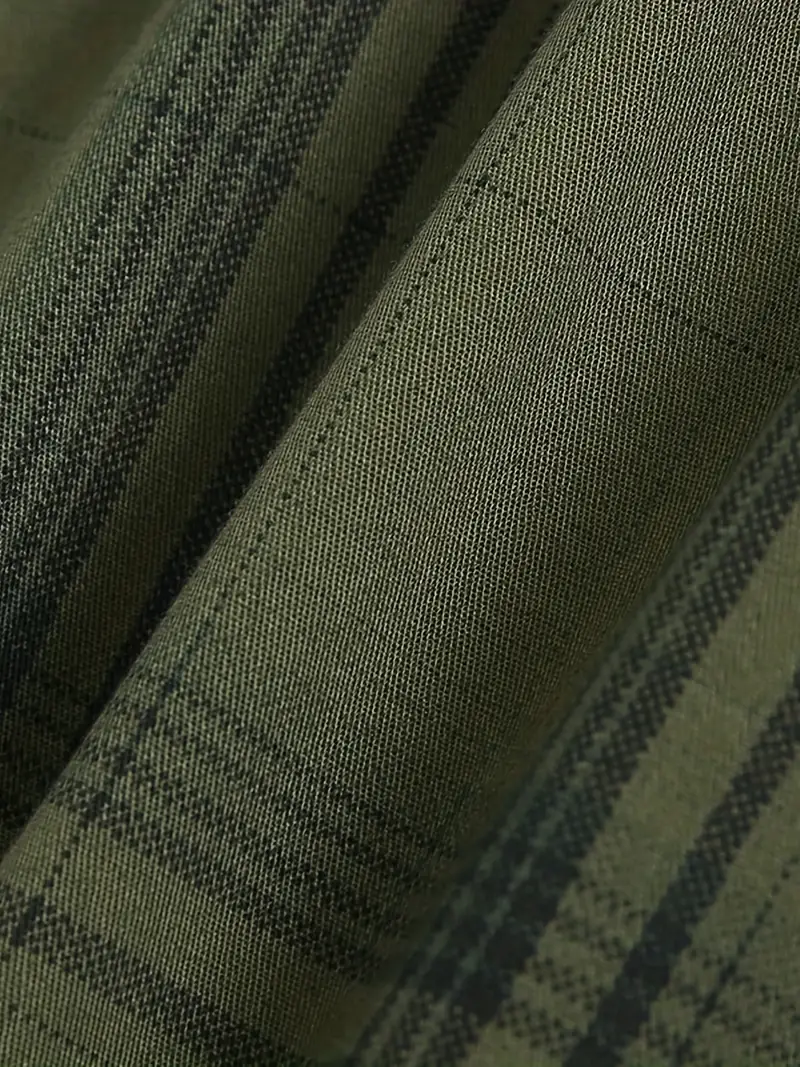 Chemise Décontractée À Carreaux Boutonnée À Manches Longues Pour Hommes, Chemise Cargo Multi-poches En Coton, Vêtements Pour Hommes Pour Le Printemps Été Automne, Hauts Pour Hommes 17 Chemise Décontractée À Carreaux Boutonnée À Manches Longues Pour Hommes, Chemise Cargo Multi-poches En Coton, Vêtements Pour Hommes Pour Le Printemps Été Automne, Hauts Pour Hommes – Image 16