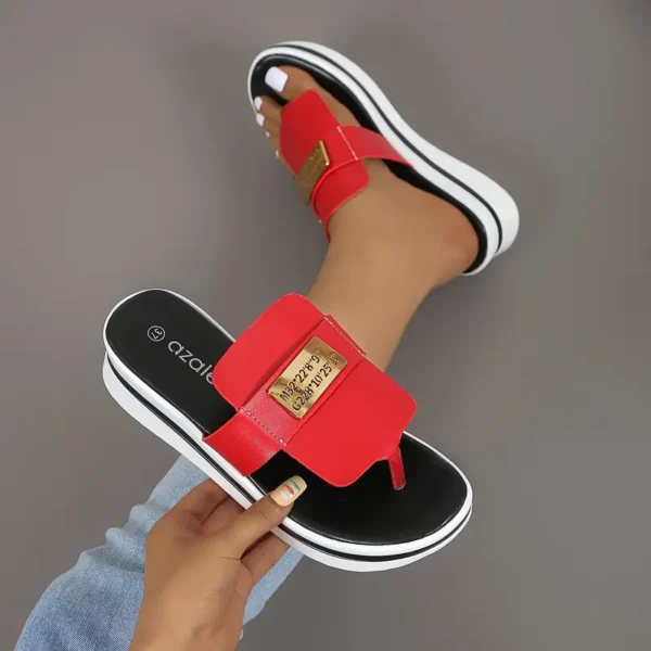 Sandales à lettres métalliques pour femmes – Image 15