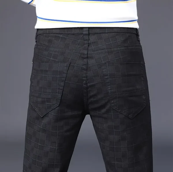 Pantalon cargo graphique à carreaux et blocs de couleurs pour hommes avec poches, pantalon décontracté en coton pour activités de plein air – Image 16