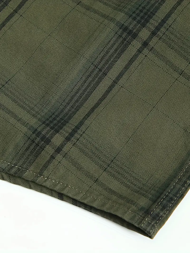 Chemise Décontractée À Carreaux Boutonnée À Manches Longues Pour Hommes, Chemise Cargo Multi-poches En Coton, Vêtements Pour Hommes Pour Le Printemps Été Automne, Hauts Pour Hommes 18 Chemise Décontractée À Carreaux Boutonnée À Manches Longues Pour Hommes, Chemise Cargo Multi-poches En Coton, Vêtements Pour Hommes Pour Le Printemps Été Automne, Hauts Pour Hommes – Image 17
