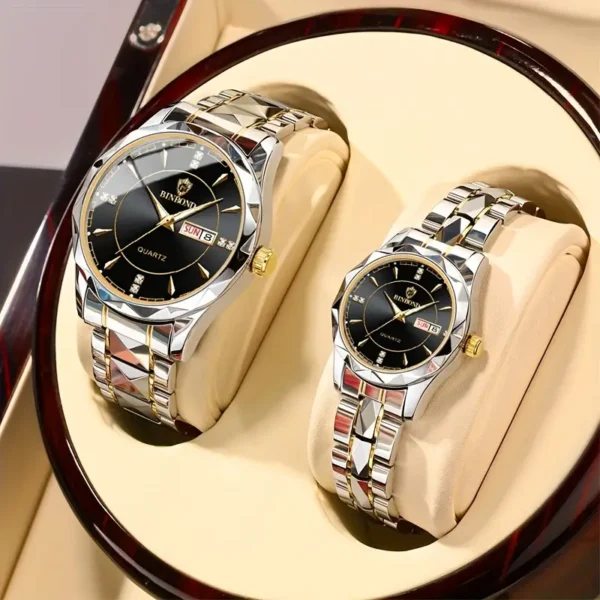 Lot de 2 montres étanches pour homme avec double calendrier Lot de 2 montres étanches pour homme avec double calendrier, cadeau de Saint-Valentin 1 septembre 2024 Kotazando