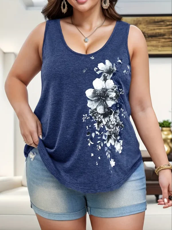 Débardeur imprimé floral grande taille Débardeur imprimé floral grande taille, haut décontracté sans manches à col rond pour l'été et le printemps, vêtements grande taille pour femmes septembre 24, 2024 Kotazando