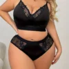 Ensemble de lingerie coquine pour femmes Ensemble de lingerie élégant grande taille pour femme, soutien-gorge bralette et culotte en dentelle contrastée sans rembourrage, ensemble de lingerie 2 pièces grande taille 26 décembre 2024 Kotazando
