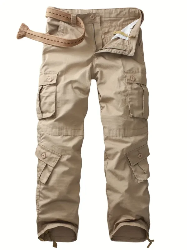 Pantalon Cargo À Poches Multiples Pour Hommes, Pantalon Tactique Résistant À L'usure Et Ample – Image 3