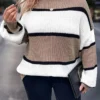 Pull ras du cou à rayures grande taille Pull ras du cou à rayures grande taille, pull tricoté décontracté à manches longues pour l'automne et l'hiver, vêtements grande taille pour femmes septembre 28, 2024 Kotazando