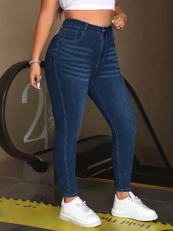 Simple Jean Grande Taille Simple Jean Grande Taille, Femme Solide Bouton Fly Taille Haute Extensible Jean Avec Poche 13 septembre 2024 Kotazando