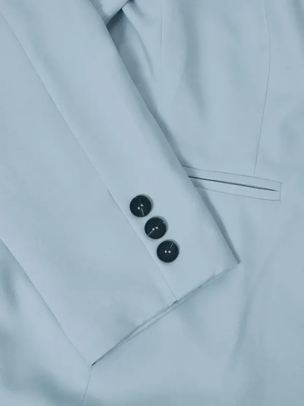 Ensemble blazer élégant de couleur unie grande taille, blazer à manches longues et pantalon à revers boutonné sur le devant, tenues pour le bureau et le travail, vêtements grande taille pour femmes – Image 4