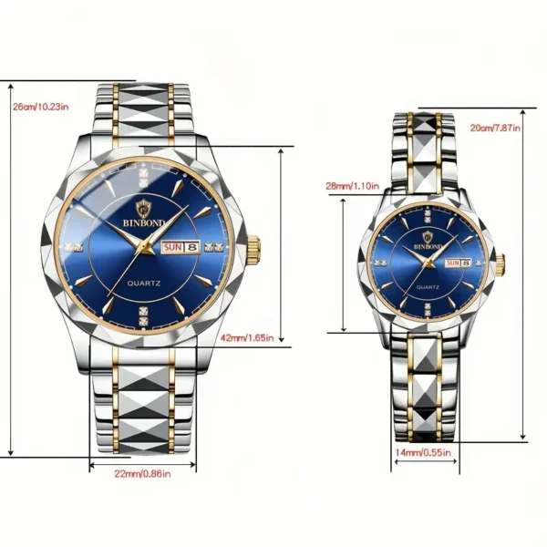 Lot de 2 montres étanches pour homme avec double calendrier Lot de 2 montres étanches pour homme avec double calendrier, cadeau de Saint-Valentin 1 septembre 2024 Kotazando