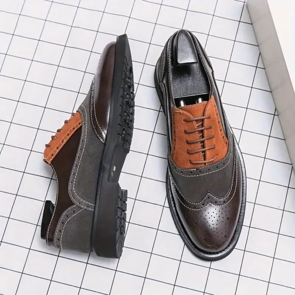 Chaussures De Ville À Lacets Rétro Pour Homme Chaussures De Ville À Lacets Rétro Pour Homme, Avec Empiècements Bicolores Style Wing-tip Et Dessus En Simili Cuir, Résistantes À L'usure Et Antidérapantes, Pour Les Occasions Professionnelles Et Festives 11 septembre 2024 Kotazando