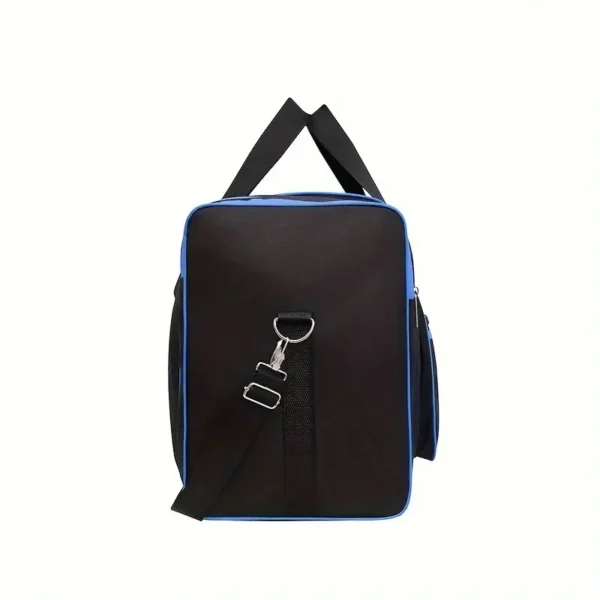 Grand sac de sport de grande capacité, sac de voyage en tissu Oxford durable avec impression de positionnement, style européen et américain, produit à Baigou, lavable à la main, Bagage à main et à bandoulière unisexe pour les courts voyages d'affaires et le travail – Image 5