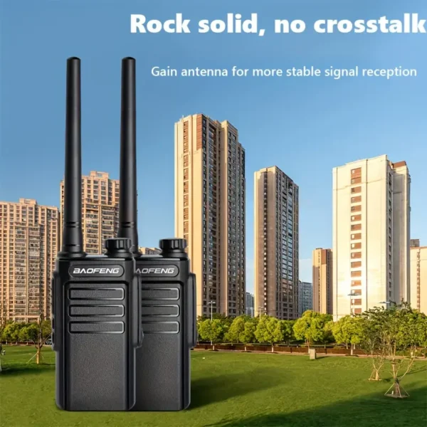 Baofeng 2pcs Talkies Portables, Haute Puissance, Longue Portée, Radio Multi-Bandes avec 16 Canaux Mémoire & Batterie Rechargeable USB pour Camping et Communication Sécurisée – Image 5