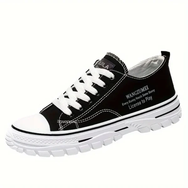 Sneakers unisexes légères en toile, Chaussures de sport décontractées basses avec semelle en caoutchouc pour la course à pied, la randonnée, la vie quotidienne et la mode urbaine, Baskets respirantes à lacets pour toutes les saisons – Image 5