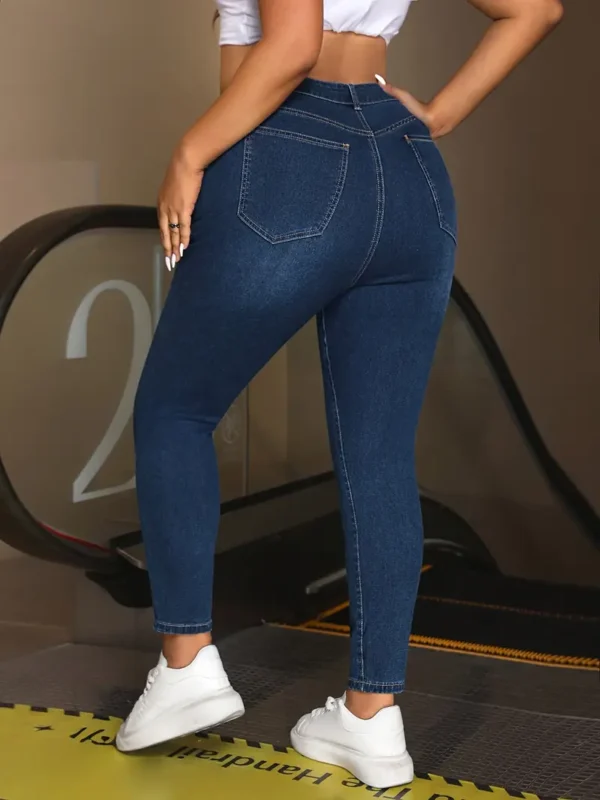 Simple Jean Grande Taille Simple Jean Grande Taille, Femme Solide Bouton Fly Taille Haute Extensible Jean Avec Poche 13 septembre 2024 Kotazando