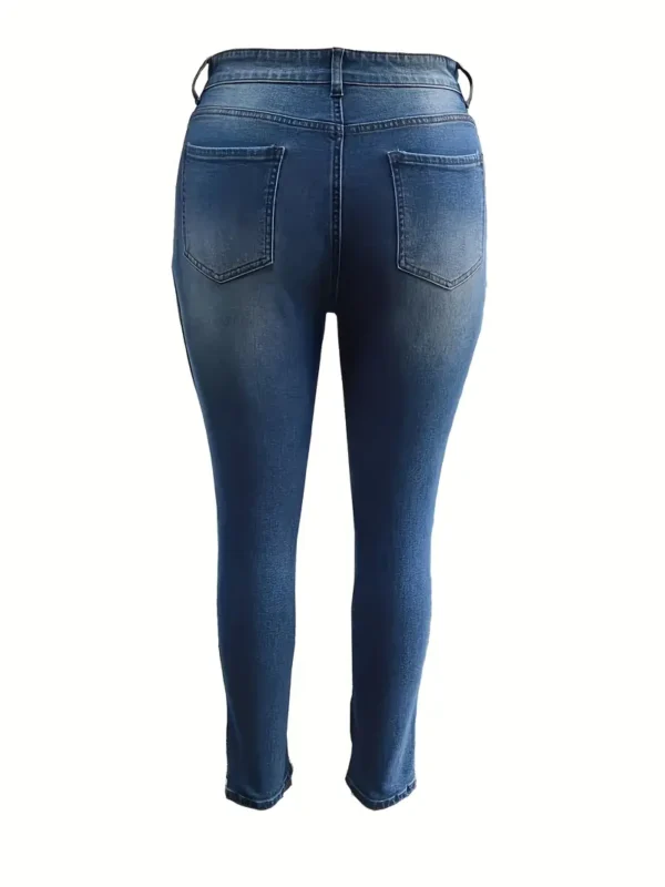 Femme Grande Taille Patchwork Taille Haute Jeans Skinny Déchirés Femme Grande Taille Patchwork Taille Haute Jeans Skinny Déchirés, Denim Extensible, Délavé Léger Déchiré Longueur Cheville Pantalon, Style Décontracté 13 septembre 2024 Kotazando