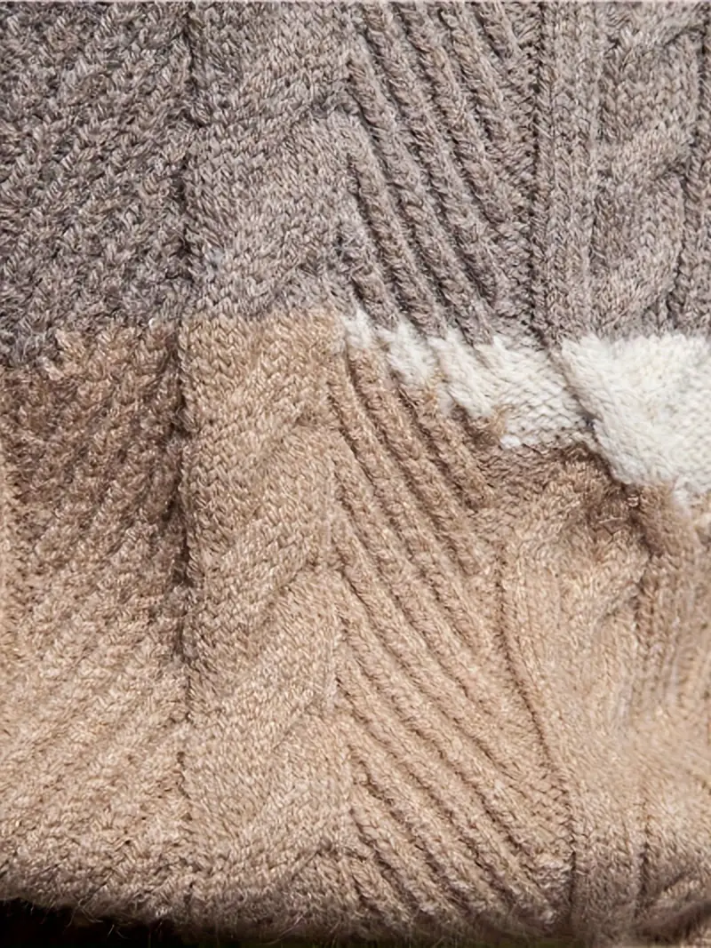 Pull Tricoté Solide Élégant Pour Hommes, Haut Décontracté À Manches Longues Et Respirant À Col Rond Pour Les Activités De Plein Air Et La Promenade En Ville 9 Pull Tricoté Solide Élégant Pour Hommes, Haut Décontracté À Manches Longues Et Respirant À Col Rond Pour Les Activités De Plein Air Et La Promenade En Ville – Image 8