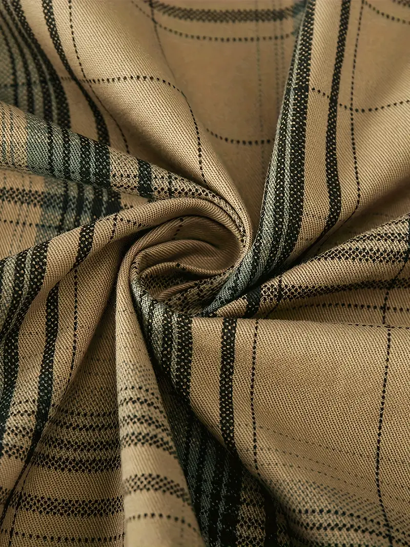 Chemise Décontractée À Carreaux Boutonnée À Manches Longues Pour Hommes, Chemise Cargo Multi-poches En Coton, Vêtements Pour Hommes Pour Le Printemps Été Automne, Hauts Pour Hommes 9 Chemise Décontractée À Carreaux Boutonnée À Manches Longues Pour Hommes, Chemise Cargo Multi-poches En Coton, Vêtements Pour Hommes Pour Le Printemps Été Automne, Hauts Pour Hommes – Image 8