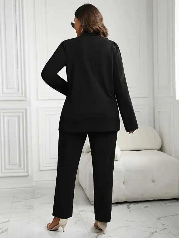 Ensemble blazer élégant de couleur unie grande taille Ensemble blazer élégant de couleur unie grande taille, blazer à manches longues et pantalon à jambe droite pour le bureau et le travail, vêtements grande taille pour femmes septembre 27, 2024 Kotazando