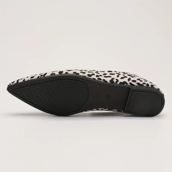Chaussures plates à imprimé léopard et strass pour femmes, chaussures à enfiler à bout pointu et semelle souple, chaussures tendance et légères – Image 3