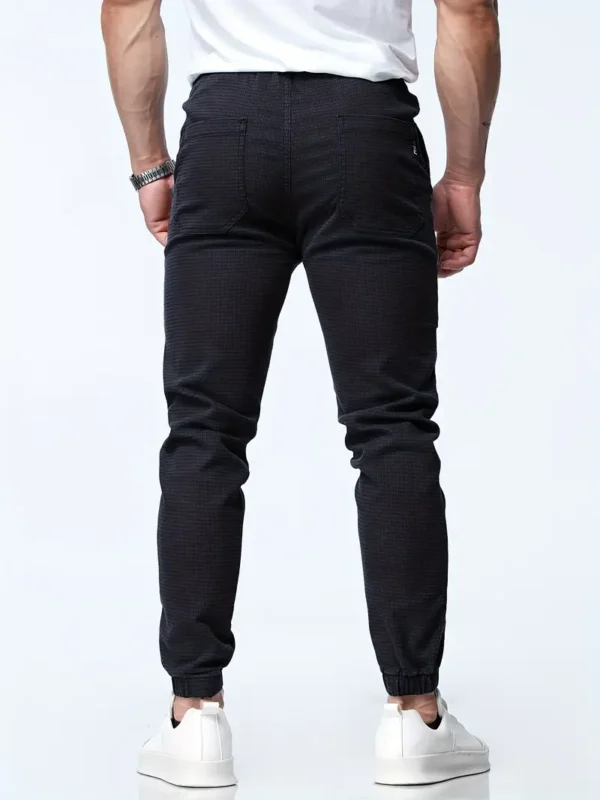 Pantalon De Jogging Décontracté Avec Cordon De Serrage À La Taille Pour Hommes, Pantalon De Sport Effilé Extensible Chic – Image 15