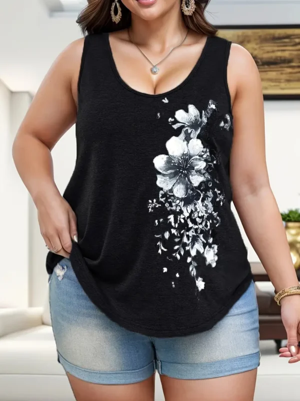 Débardeur imprimé floral grande taille Débardeur imprimé floral grande taille, haut décontracté sans manches à col rond pour l'été et le printemps, vêtements grande taille pour femmes septembre 24, 2024 Kotazando