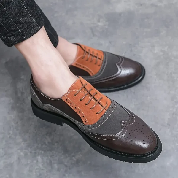 Chaussures De Ville À Lacets Rétro Pour Homme Chaussures De Ville À Lacets Rétro Pour Homme, Avec Empiècements Bicolores Style Wing-tip Et Dessus En Simili Cuir, Résistantes À L'usure Et Antidérapantes, Pour Les Occasions Professionnelles Et Festives 11 septembre 2024 Kotazando