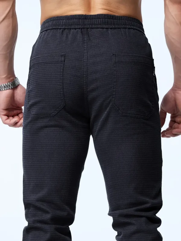 Pantalon De Jogging Décontracté Avec Cordon De Serrage À La Taille Pour Hommes, Pantalon De Sport Effilé Extensible Chic – Image 13