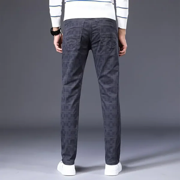 Pantalon cargo graphique à carreaux et blocs de couleurs pour hommes avec poches, pantalon décontracté en coton pour activités de plein air – Image 10