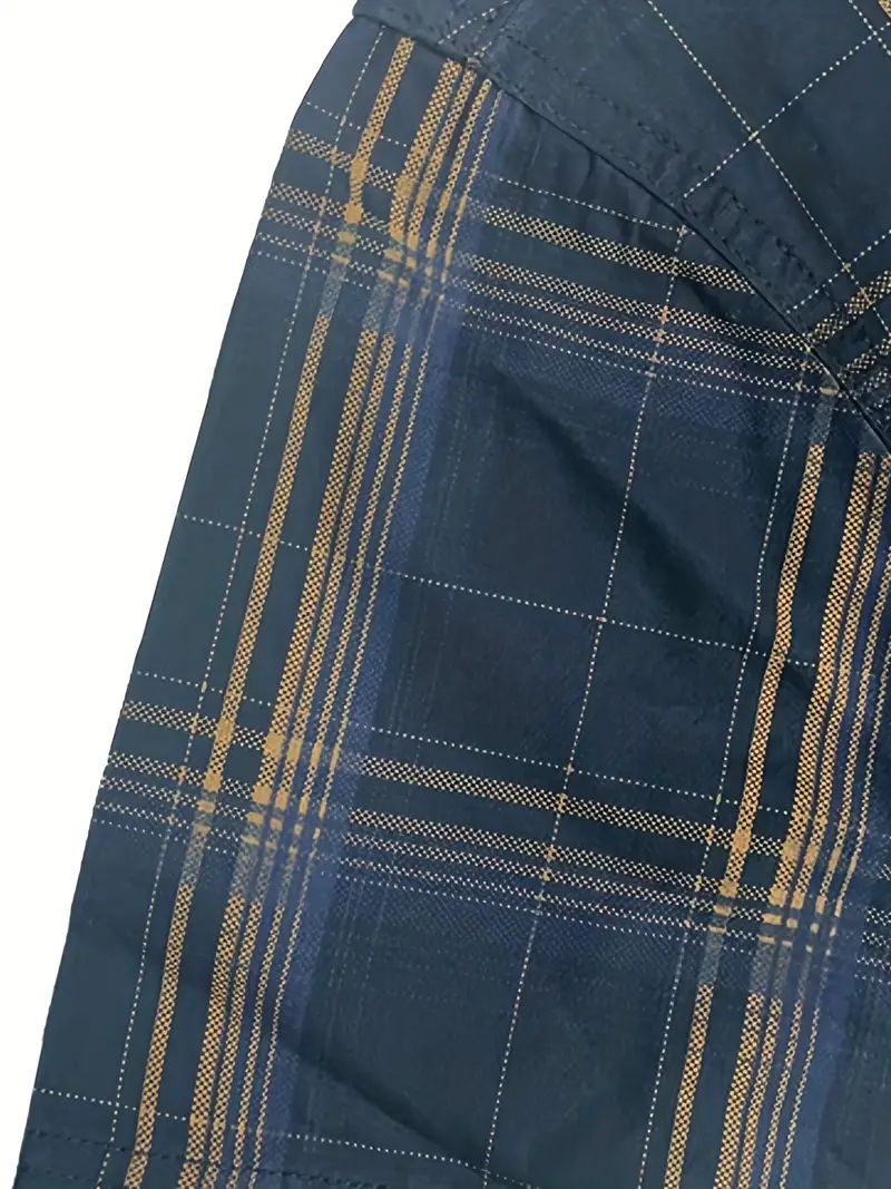 Chemise Décontractée À Carreaux Boutonnée À Manches Longues Pour Hommes, Chemise Cargo Multi-poches En Coton, Vêtements Pour Hommes Pour Le Printemps Été Automne, Hauts Pour Hommes 12 Chemise Décontractée À Carreaux Boutonnée À Manches Longues Pour Hommes, Chemise Cargo Multi-poches En Coton, Vêtements Pour Hommes Pour Le Printemps Été Automne, Hauts Pour Hommes – Image 11