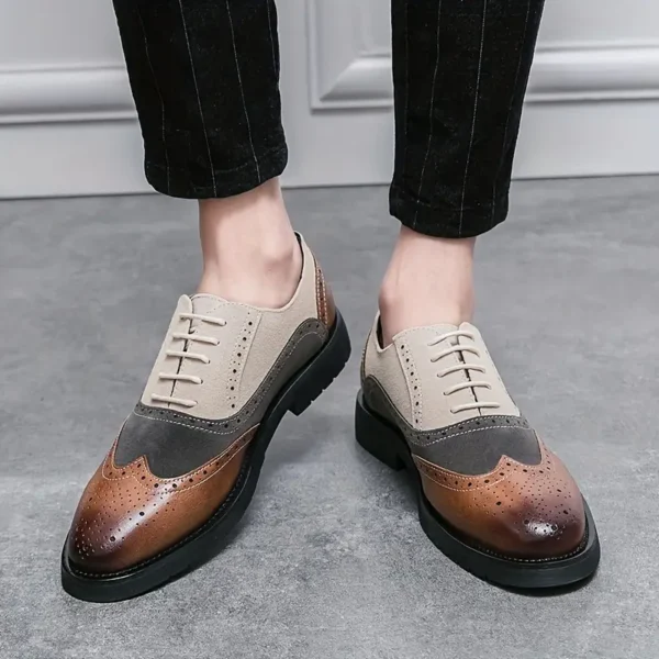 Chaussures De Ville À Lacets Rétro Pour Homme Chaussures De Ville À Lacets Rétro Pour Homme, Avec Empiècements Bicolores Style Wing-tip Et Dessus En Simili Cuir, Résistantes À L'usure Et Antidérapantes, Pour Les Occasions Professionnelles Et Festives 11 septembre 2024 Kotazando