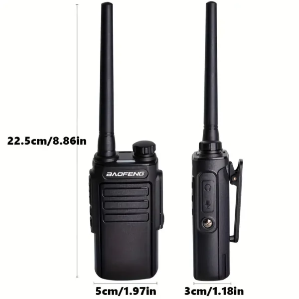 Baofeng 2pcs Talkies Portables, Haute Puissance, Longue Portée, Radio Multi-Bandes avec 16 Canaux Mémoire & Batterie Rechargeable USB pour Camping et Communication Sécurisée – Image 10
