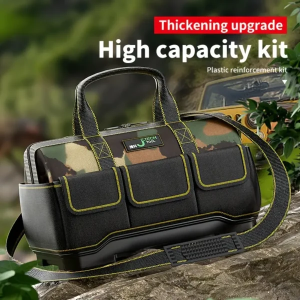 1pc 43.18 Cm Sac à outils, Tissu Oxford Sac électrique étanche Multifonctionnel, Kit d'outils portable et durable de grande capacité, Anti-chute et étanche. Puissant sac d'électricien multifonctionnel en tissu Oxford étanche – Image 10