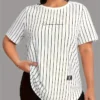 T-shirt à rayures grande taille T-shirt à rayures grande taille, haut décontracté à manches courtes pour le printemps et l'été, vêtements grande taille pour femmes septembre 27, 2024 Kotazando