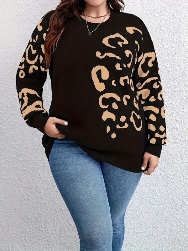 Pull ras du cou à motif léopard grande taille Pull ras du cou à motif léopard grande taille, pull élégant à manches longues pour l'automne et l'hiver, vêtements grande taille pour femmes septembre 28, 2024 Kotazando