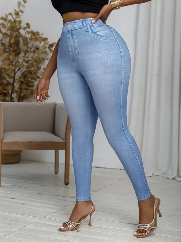 Leggings taille haute en faux denim grande taille Leggings taille haute en faux denim grande taille, leggings décontractés à porter au quotidien, vêtements grande taille pour femmes 28 septembre 2024 Kotazando