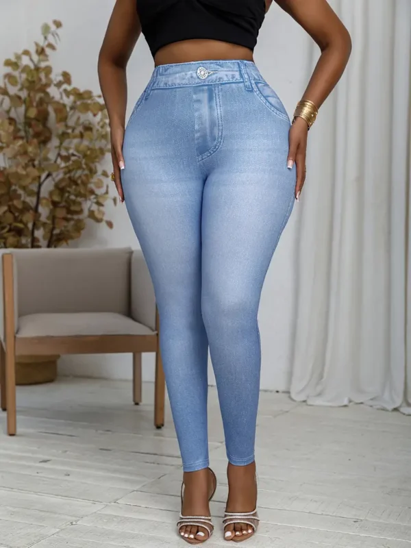 Leggings taille haute en faux denim grande taille Leggings taille haute en faux denim grande taille, leggings décontractés à porter au quotidien, vêtements grande taille pour femmes 28 septembre 2024 Kotazando