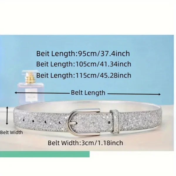 Ceinture fantaisie élégante Y2K pour femme Ceinture fantaisie élégante Y2K pour femme, Accents de paillettes, ceinture chic en cuir PU 30 septembre 2024 Kotazando