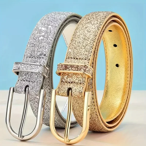 Ceinture fantaisie élégante Y2K pour femme Ceinture fantaisie élégante Y2K pour femme, Accents de paillettes, ceinture chic en cuir PU 30 septembre 2024 Kotazando