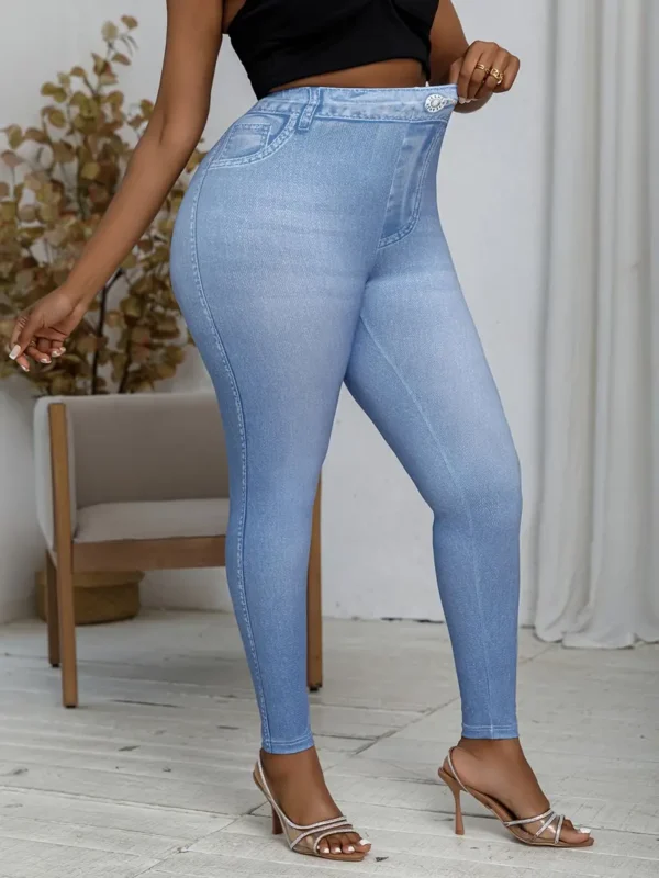 Leggings taille haute en faux denim grande taille Leggings taille haute en faux denim grande taille, leggings décontractés à porter au quotidien, vêtements grande taille pour femmes 28 septembre 2024 Kotazando