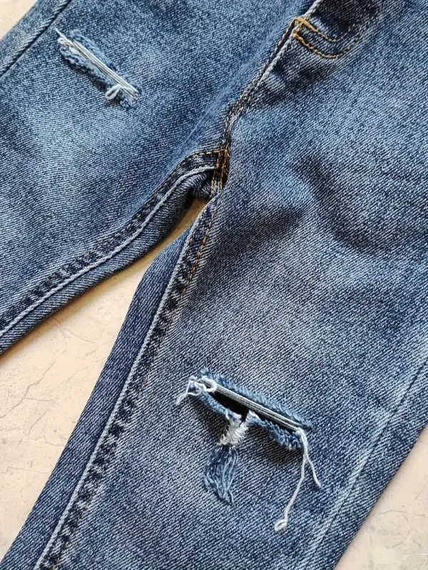 Pantalon en jean taille élastique pour bébé garçon Pantalon en jean taille élastique pour bébé garçon, jean déchiré pour le printemps et l'automne 15 octobre 2024 Kotazando