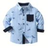 Chemises à rayures à imprimé dinosaure pour garçons Chemises à rayures à imprimé dinosaure pour garçons, hauts à manches longues, hauts boutonnés, vêtements d'extérieur pour printemps et automne 26 décembre 2024 Kotazando