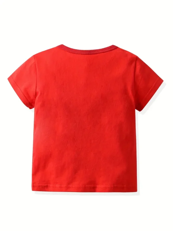 Lot de 4 t-shirts créatifs pour garçons avec imprimé de lettres et manette de jeu, décontractés, légers et confortables, à manches courtes et col ras du cou, vêtements pour enfants pour l'été - Image 6