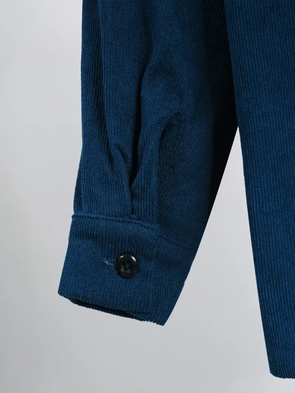 Ensemble chemise à revers en velours côtelé à manches longues et pantalon droit, ensemble 2 pièces pour garçons – Image 5
