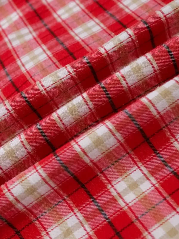 Chemise boutonnée à manches courtes pour homme avec motif à carreaux élégant et poche poitrine, vacances d'été – Image 16