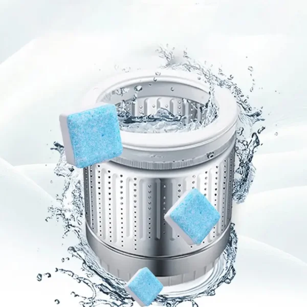 Lot de 12 comprimés effervescents nettoyants en profondeur pour réservoir d'eau de machine à laver, déodorant, outil de nettoyage ménager – Image 3