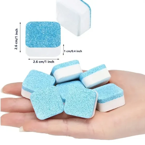 Lot de 12 comprimés effervescents nettoyants en profondeur pour réservoir d'eau de machine à laver, déodorant, outil de nettoyage ménager – Image 9