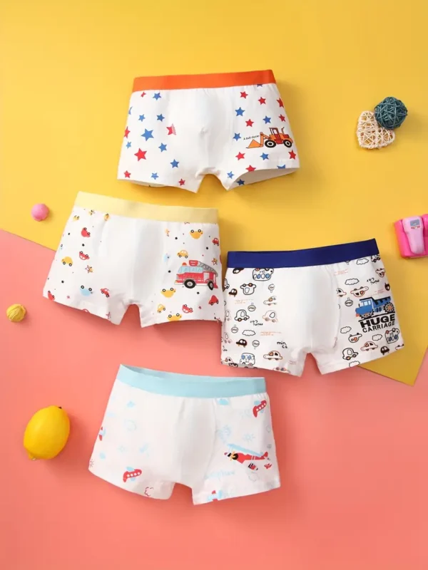 Lot de 4 boxers en coton pour garçon avec imprimés d'astronautes et de dessins animés mignons Lot de 4 boxers en coton pour garçon avec imprimés d'astronautes et de dessins animés mignons, Ensemble de sous-vêtements respirants, extensibles et lavables en machine pour jeunes octobre 30, 2024 Kotazando