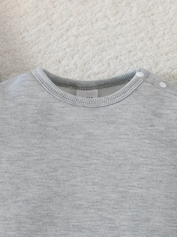 Lot de 3 barboteuses pour nouveau-né garçon sur le thème de Noël, tissu tricoté 100 % polyester, imprimé alphabet et renne – Image 4