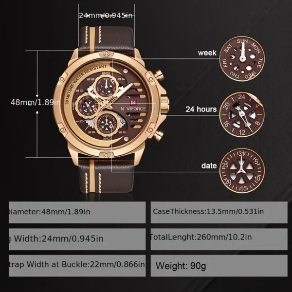 Montre à quartz multifonctionnelle pour homme NAVIFORCE Rétro Steampunk Mode Analogique 30M WR Montre-bracelet en cuir véritable Montre à quartz multifonctionnelle pour homme NAVIFORCE Rétro Steampunk Mode Analogique 30M WR Montre-bracelet en cuir véritable 4 octobre 2024 Kotazando