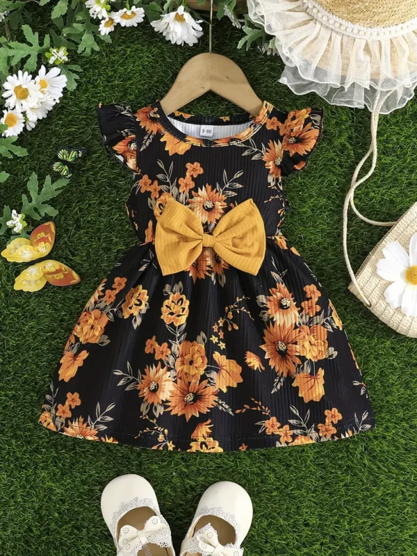 Robe à manches courtes côtelée avec nœud papillon pour bébé Robe à manches courtes côtelée avec nœud papillon pour bébé, couleur unie et motif papillon, vêtements pour bébé et petite fille 17 octobre 2024 Kotazando