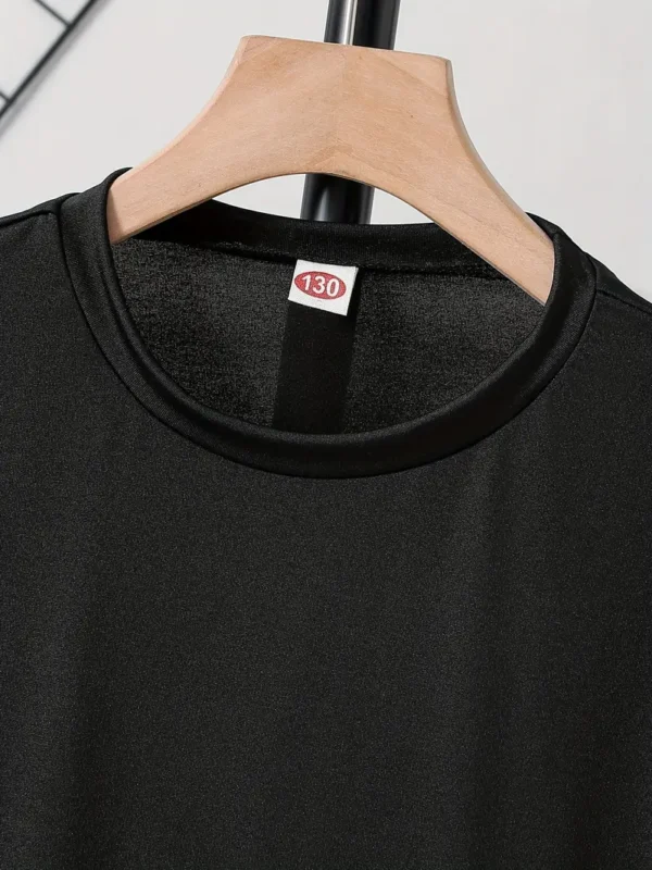 T-shirt tendance à imprimé de monuments de la rue pour garçons, haut polyvalent à manches courtes et col ras du cou de style urbain, vêtements d'été pour garçons – Image 4